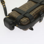FENDI Zucca Canvas Shoulder Bag Black Brown60492A
