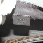 FENDI Zucca Canvas Shoulder Bag Black Brown60492A