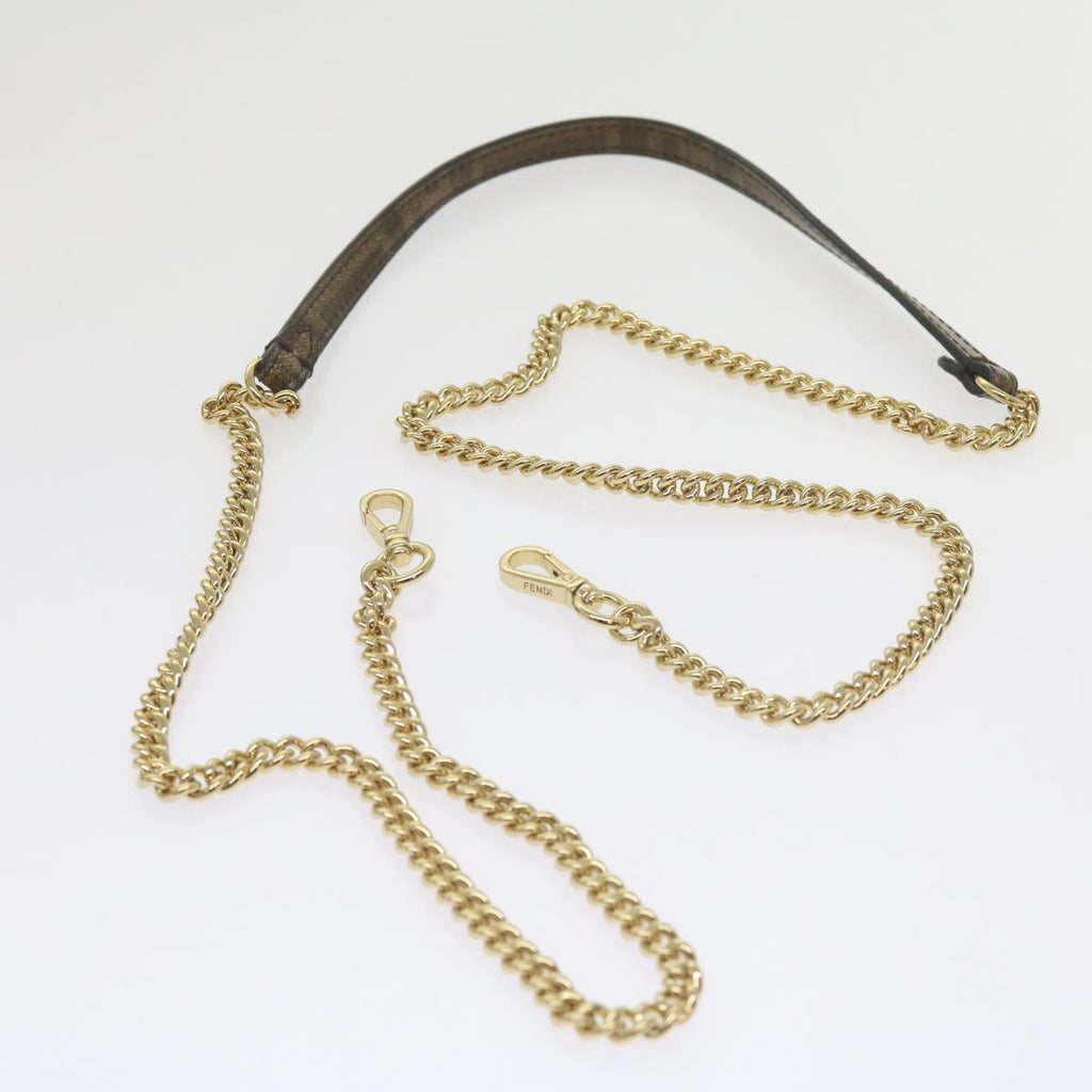 FENDI Zucca Canvas Shoulder Bag Black Brown60492A