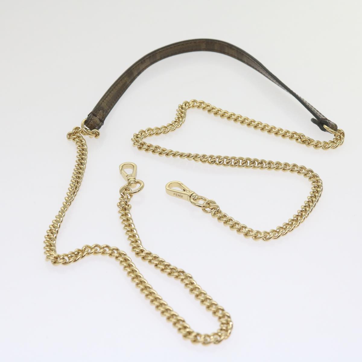 FENDI Zucca Canvas Shoulder Bag Black Brown60492A