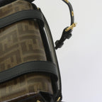 FENDI Zucca Canvas Shoulder Bag Black Brown60492A