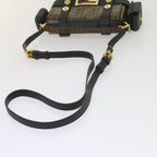 FENDI Zucca Canvas Shoulder Bag Black Brown60492A