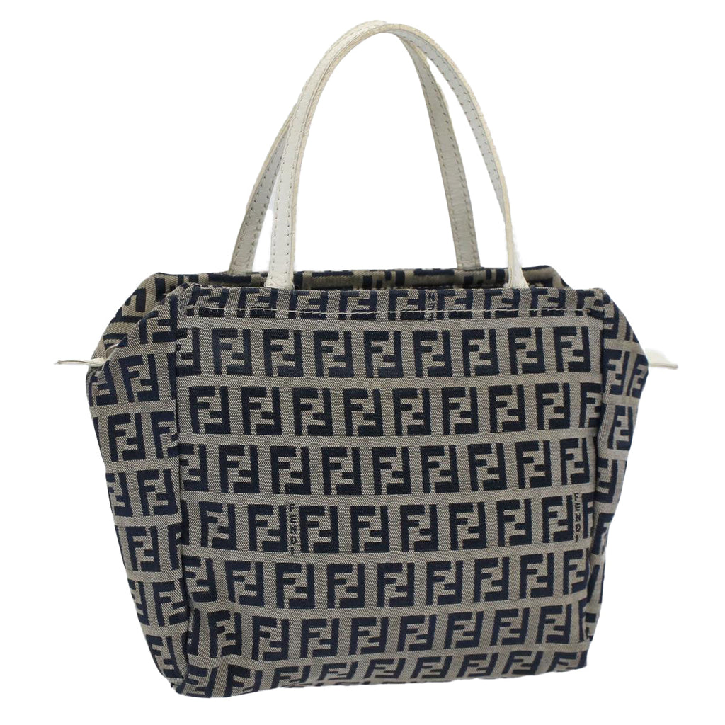 FENDI Zucchino Canvas Hand Bag Navy60500