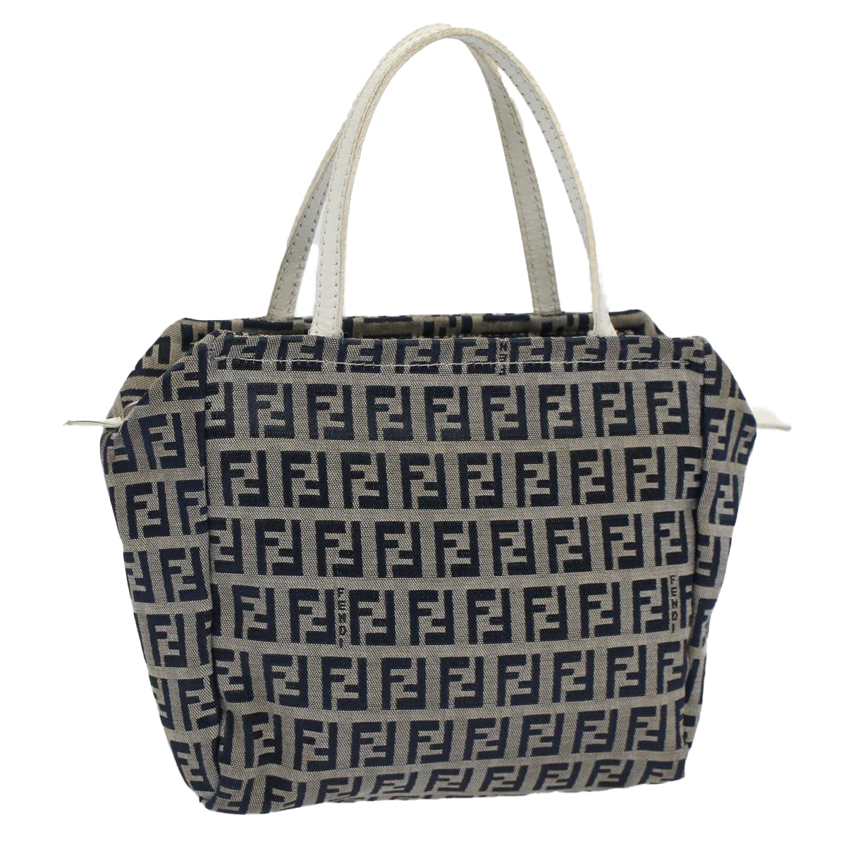 FENDI Zucchino Canvas Hand Bag Navy60500