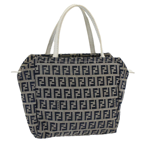 FENDI Zucchino Canvas Hand Bag Navy60500