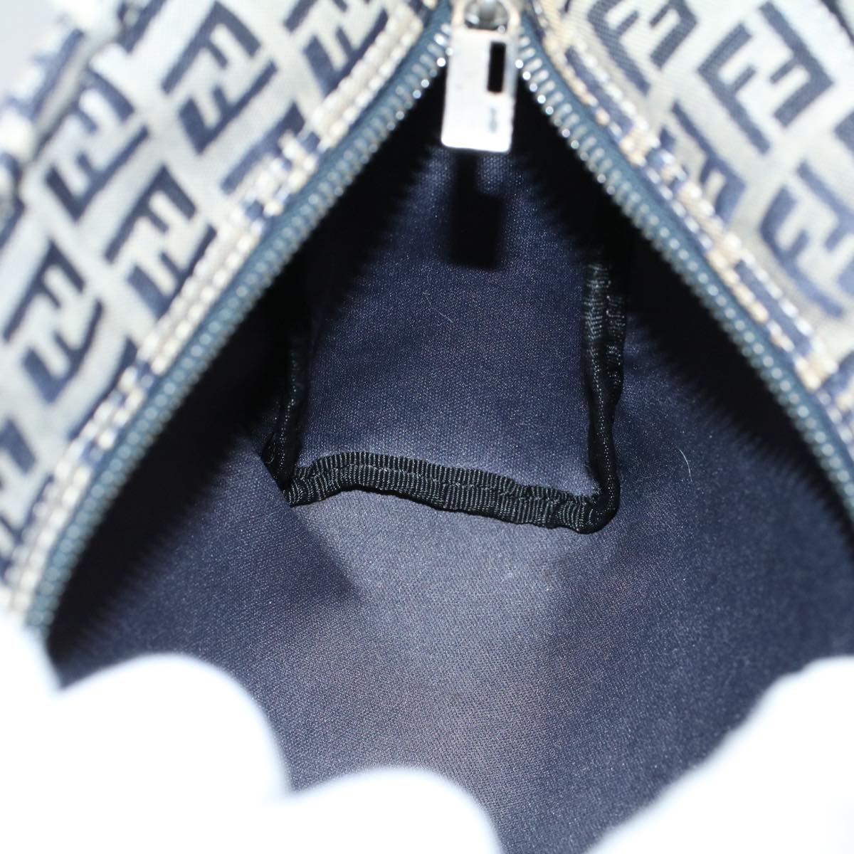 FENDI Zucchino Canvas Hand Bag Navy60500
