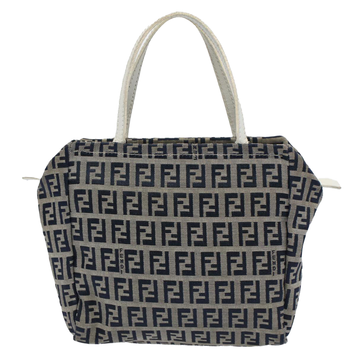 FENDI Zucchino Canvas Hand Bag Navy60500