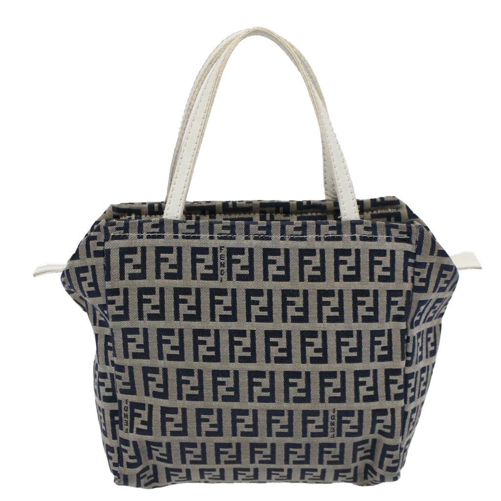 FENDI Zucchino Canvas Hand Bag Navy60500