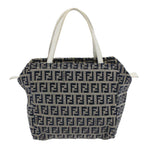 FENDI Zucchino Canvas Hand Bag Navy60500