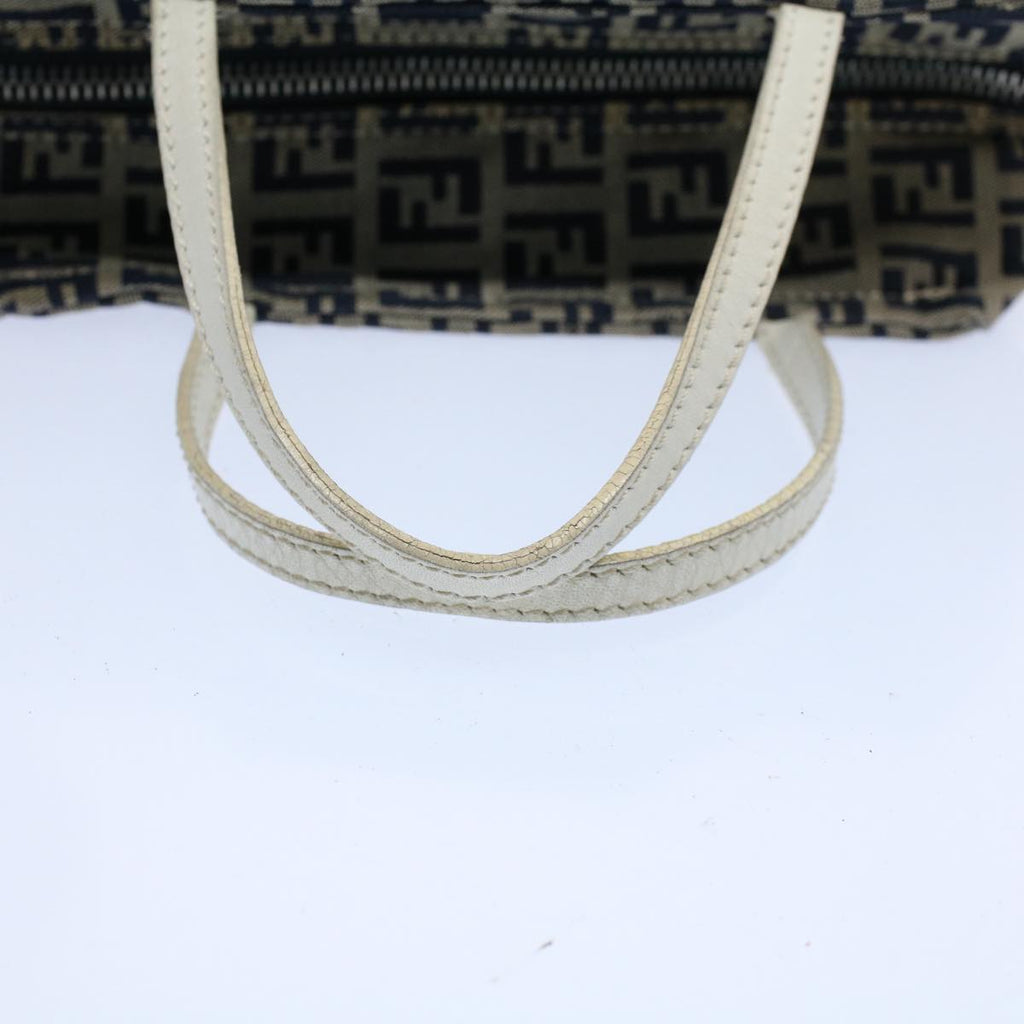 FENDI Zucchino Canvas Hand Bag Navy60500