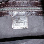 FENDI Zucca Canvas Mamma Baguette Shoulder Bag Black Brown60535