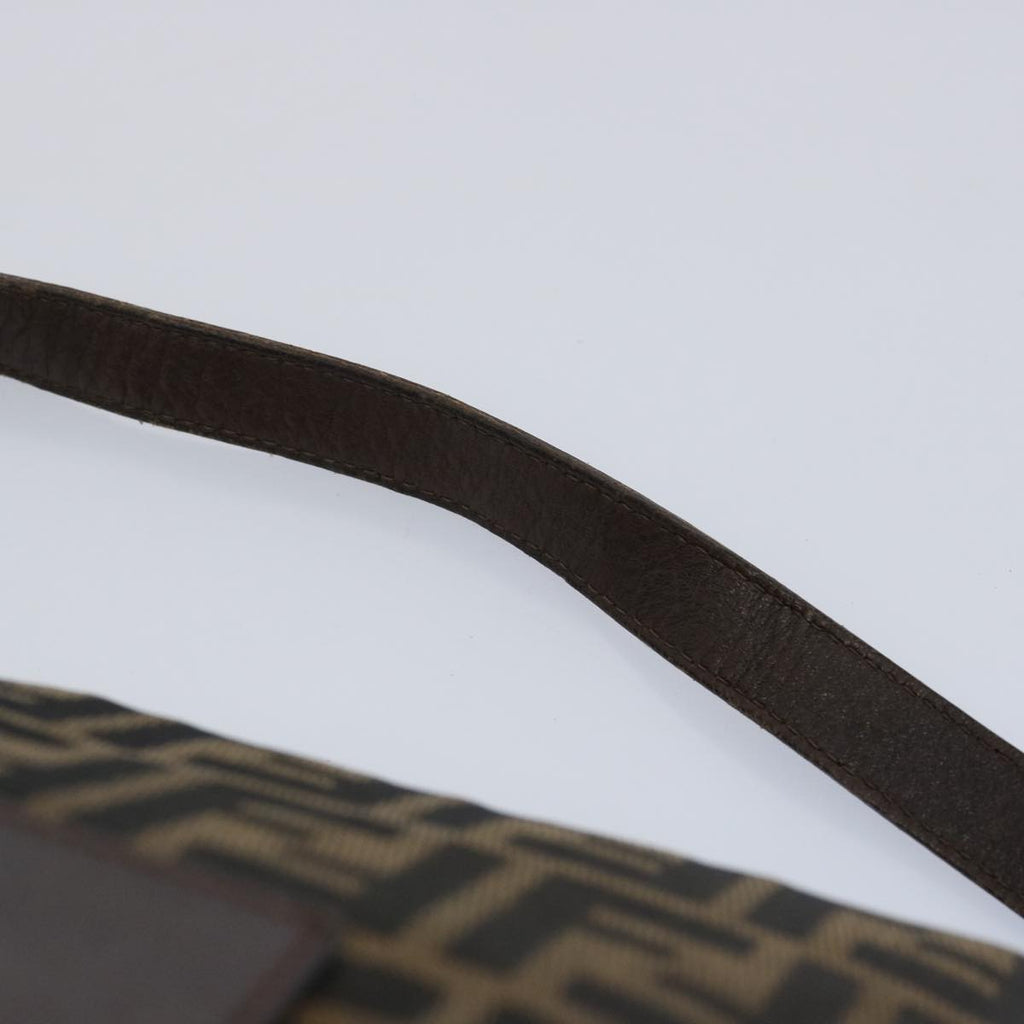 FENDI Zucca Canvas Mamma Baguette Shoulder Bag Black Brown60535