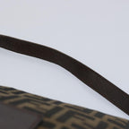 FENDI Zucca Canvas Mamma Baguette Shoulder Bag Black Brown60535