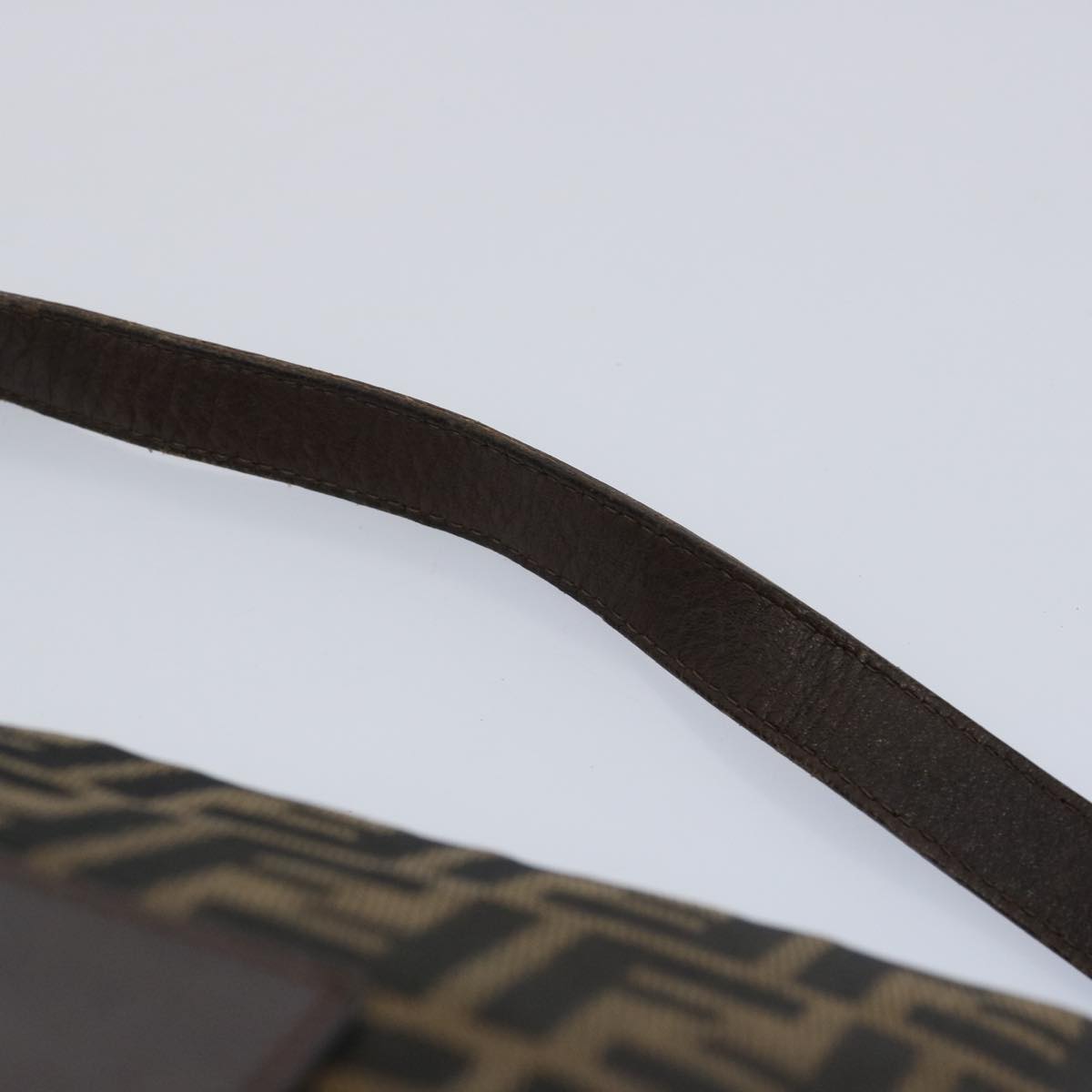 FENDI Zucca Canvas Mamma Baguette Shoulder Bag Black Brown60535