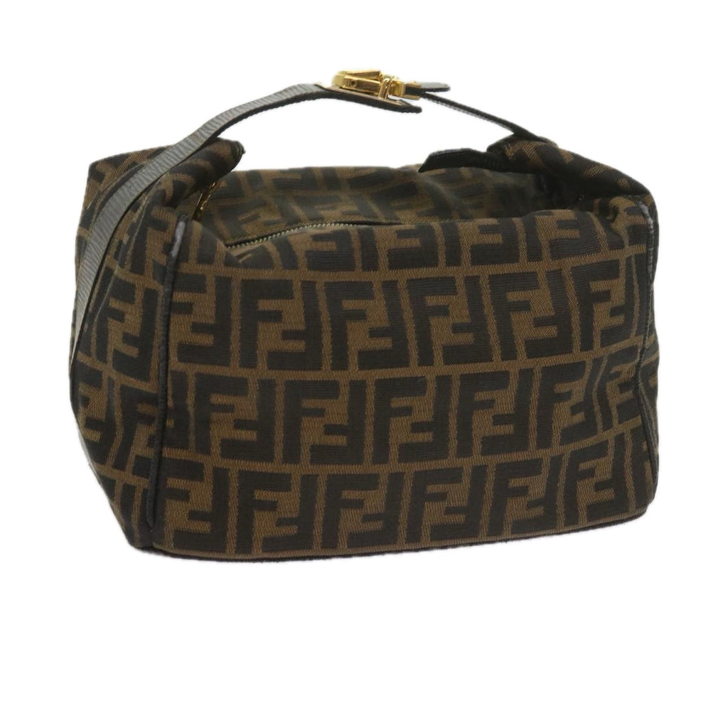FENDI Zucca Canvas Vanity Cosmetic Pouch Black Brown60536