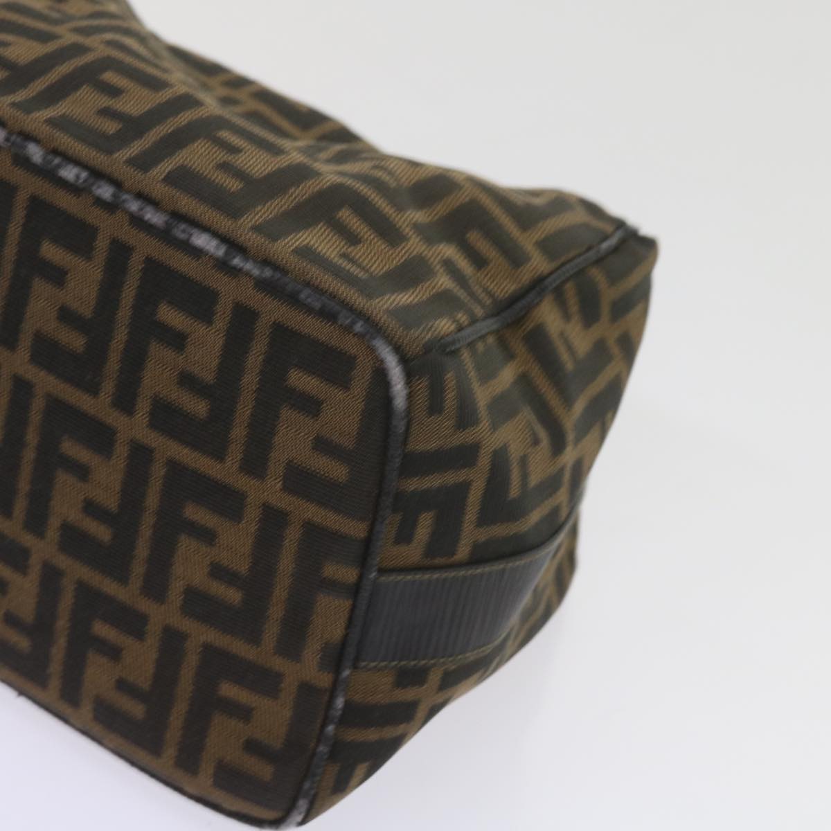 FENDI Zucca Canvas Vanity Cosmetic Pouch Black Brown60536