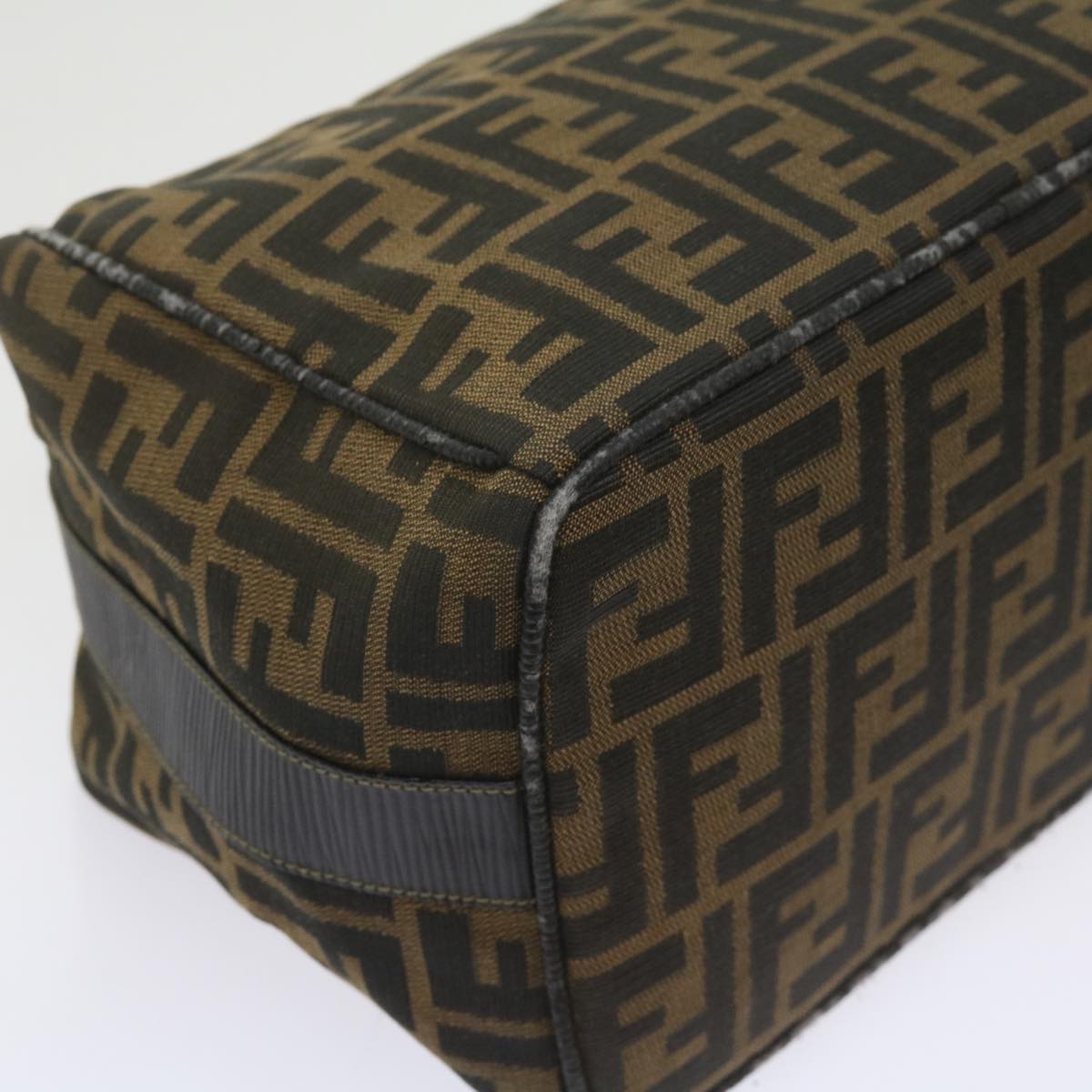 FENDI Zucca Canvas Vanity Cosmetic Pouch Black Brown60536