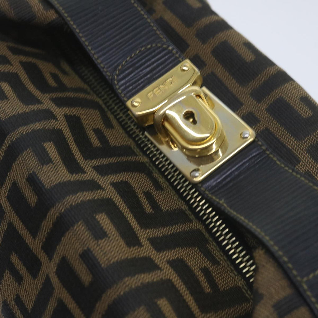 FENDI Zucca Canvas Vanity Cosmetic Pouch Black Brown60536