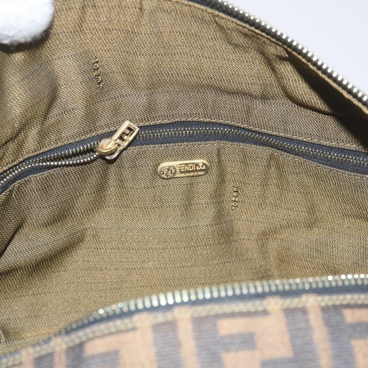 FENDI Zucca Canvas Vanity Cosmetic Pouch Black Brown60536