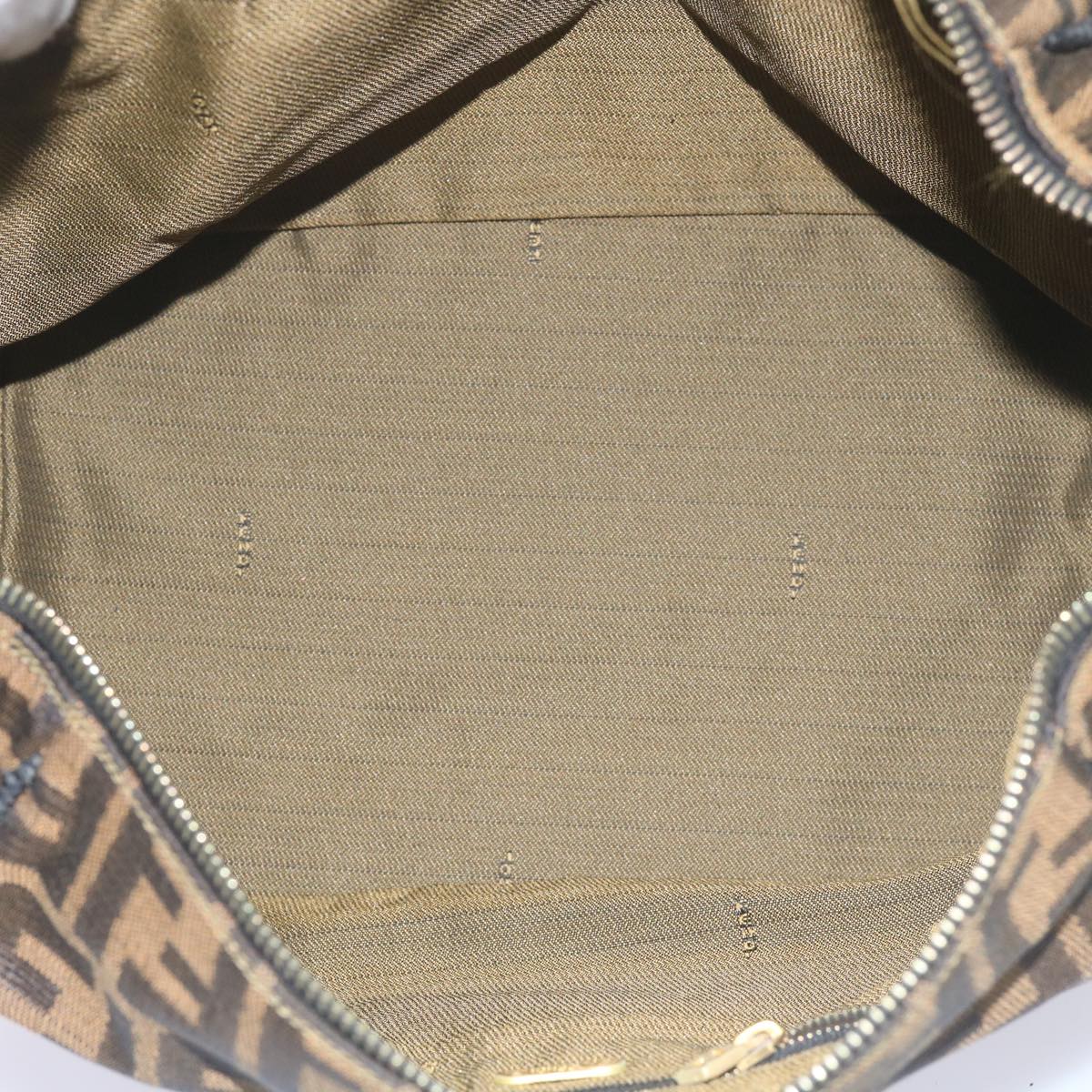 FENDI Zucca Canvas Vanity Cosmetic Pouch Black Brown60536