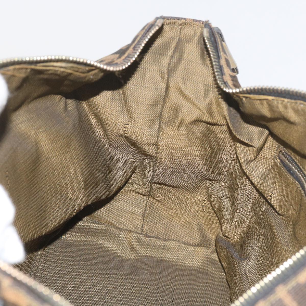 FENDI Zucca Canvas Vanity Cosmetic Pouch Black Brown60536