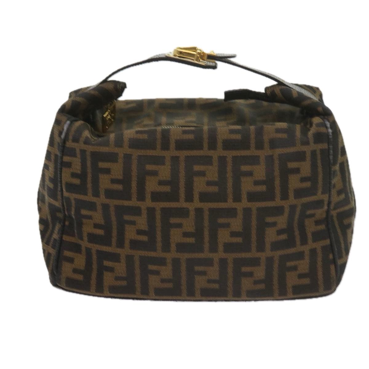 FENDI Zucca Canvas Vanity Cosmetic Pouch Black Brown60536