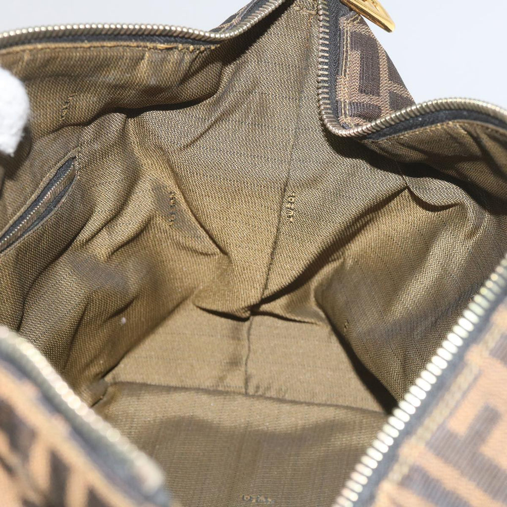 FENDI Zucca Canvas Vanity Cosmetic Pouch Black Brown60536