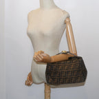 FENDI Zucca Canvas Vanity Cosmetic Pouch Black Brown60536