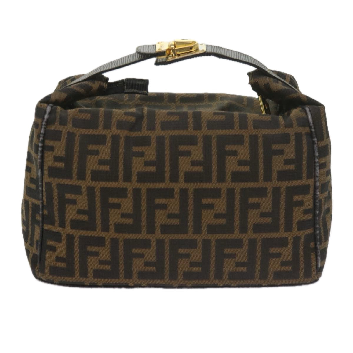 FENDI Zucca Canvas Vanity Cosmetic Pouch Black Brown60536