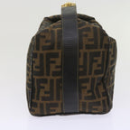 FENDI Zucca Canvas Vanity Cosmetic Pouch Black Brown60536