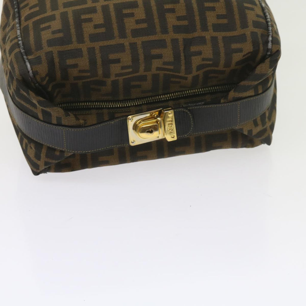 FENDI Zucca Canvas Vanity Cosmetic Pouch Black Brown60536