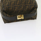 FENDI Zucca Canvas Vanity Cosmetic Pouch Black Brown60536