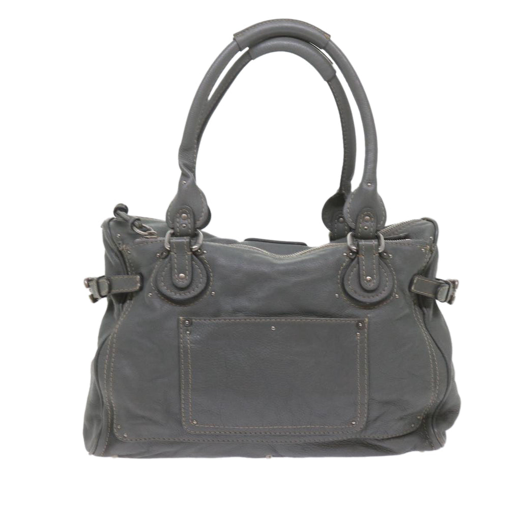 Chloe Paddington Shoulder Bag Leather Gray 60546