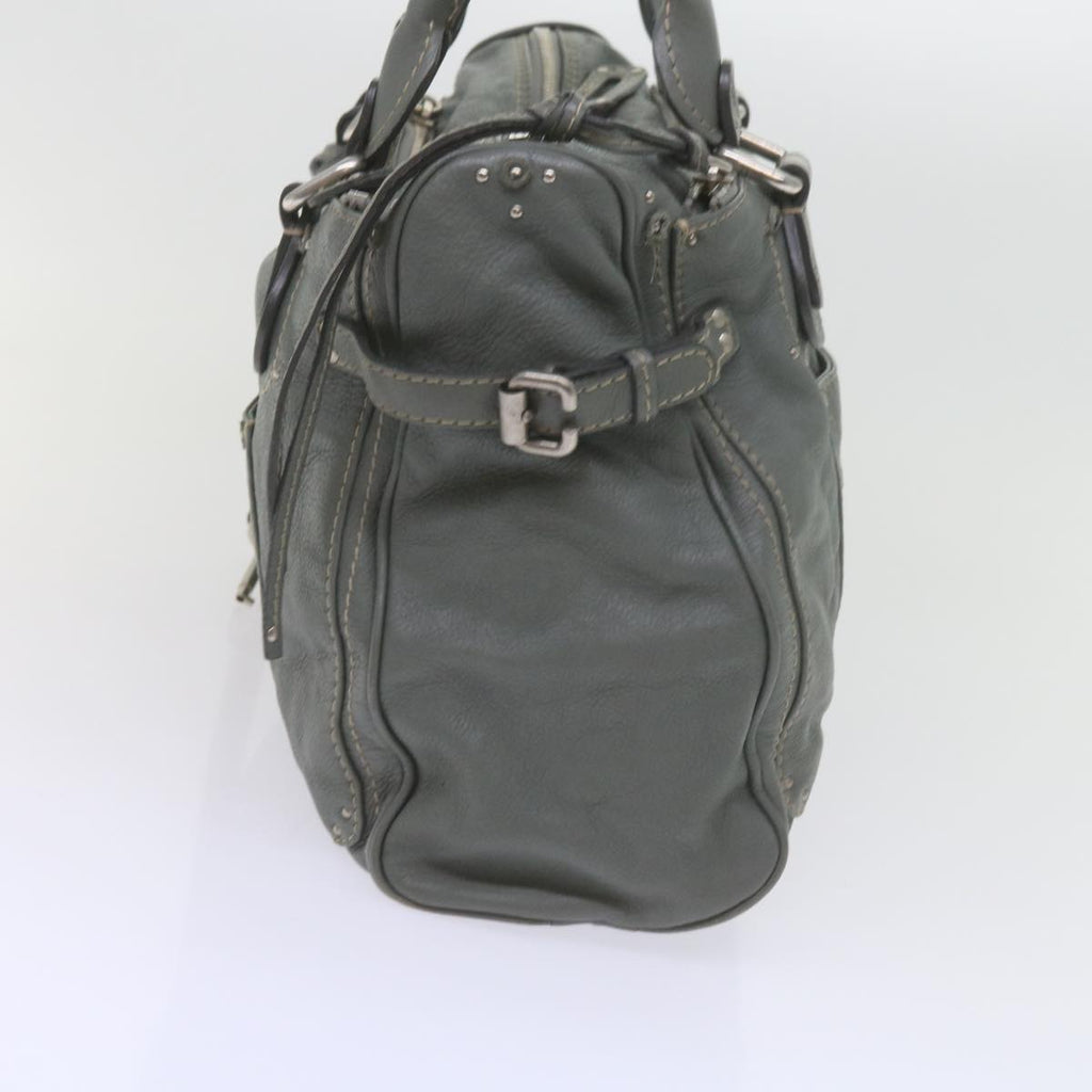 Chloe Paddington Shoulder Bag Leather Gray 60546