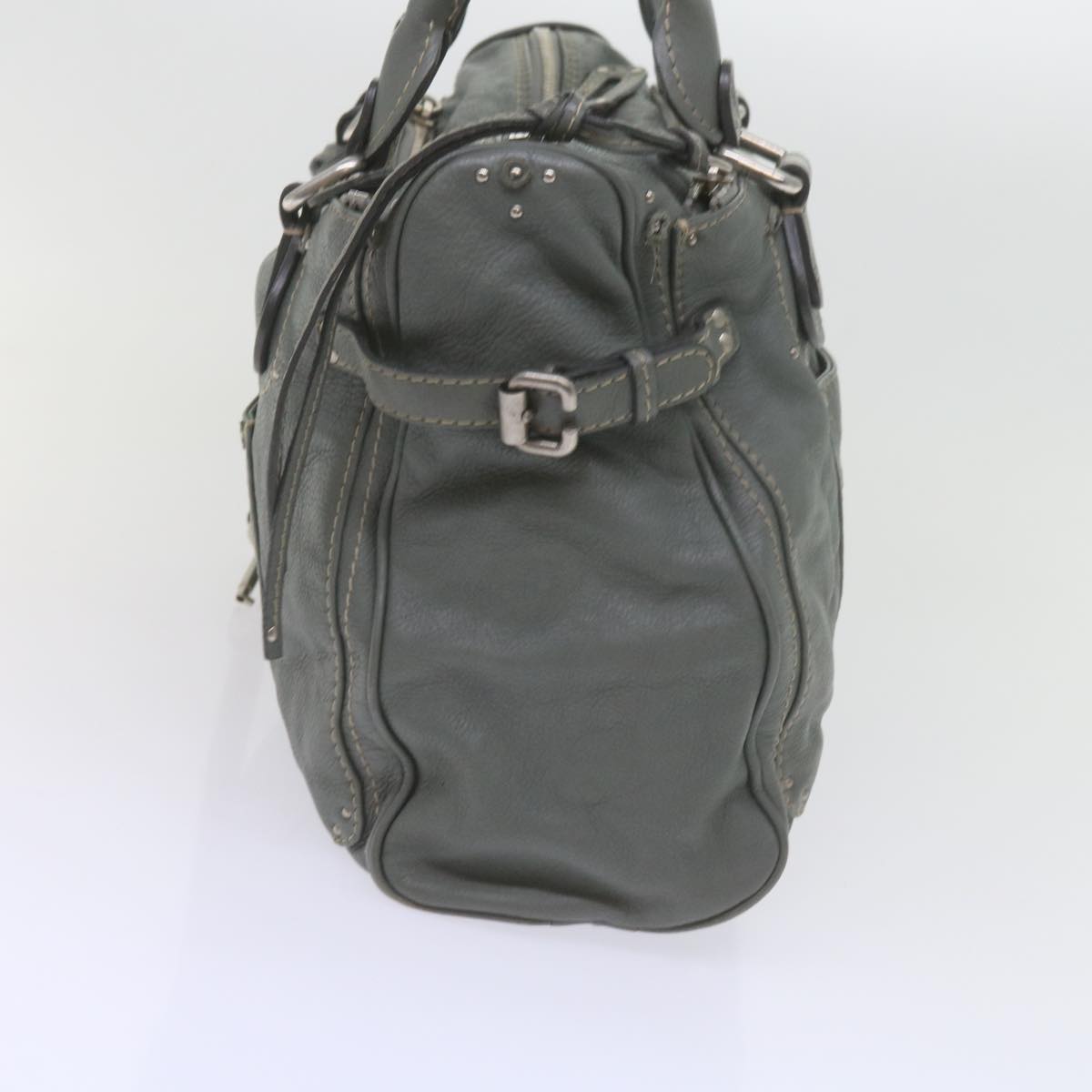 Chloe Paddington Shoulder Bag Leather Gray 60546