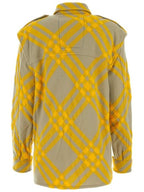 Burberry Check Wool Blend Shirt Yellow