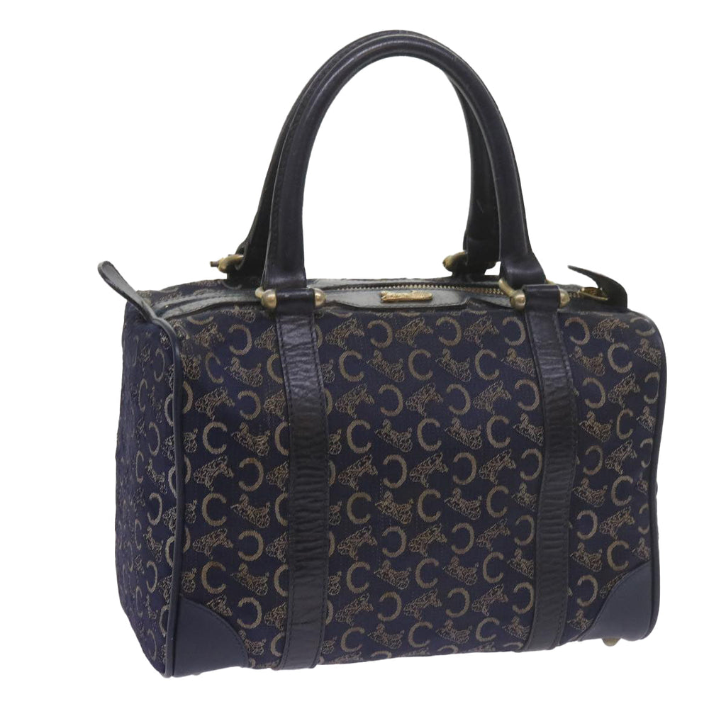 CELINE C Macadam Canvas Hand Bag Navy  60577