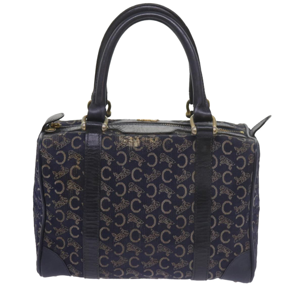 CELINE C Macadam Canvas Hand Bag Navy  60577