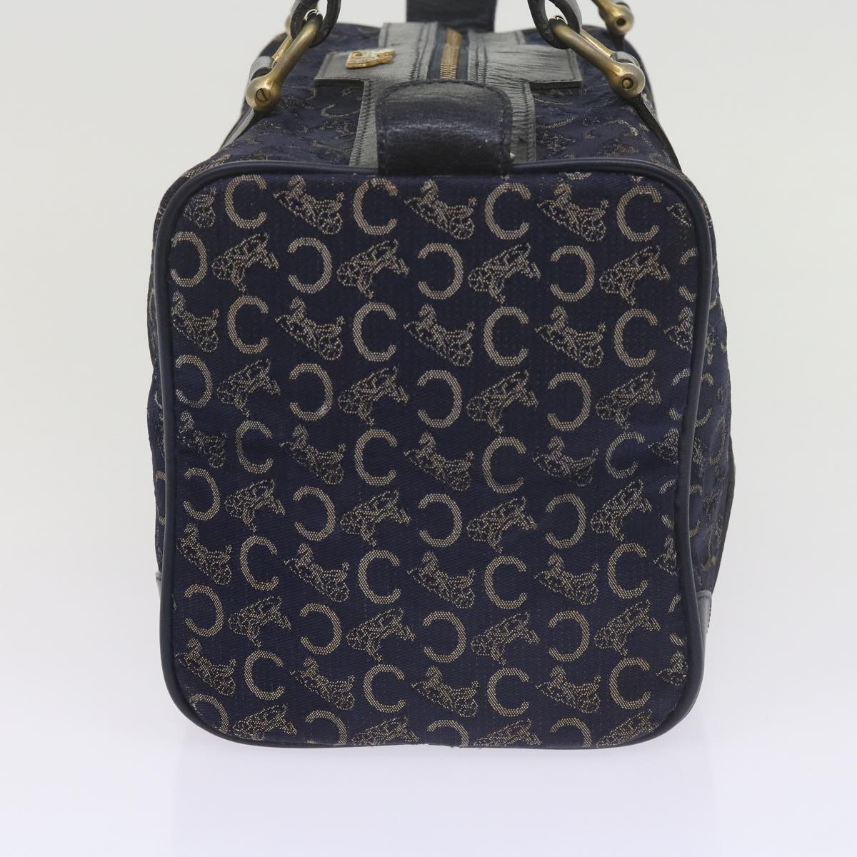 CELINE C Macadam Canvas Hand Bag Navy  60577