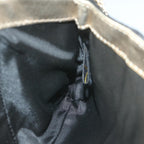 FENDI Zucchino Canvas Shoulder Bag Black60578