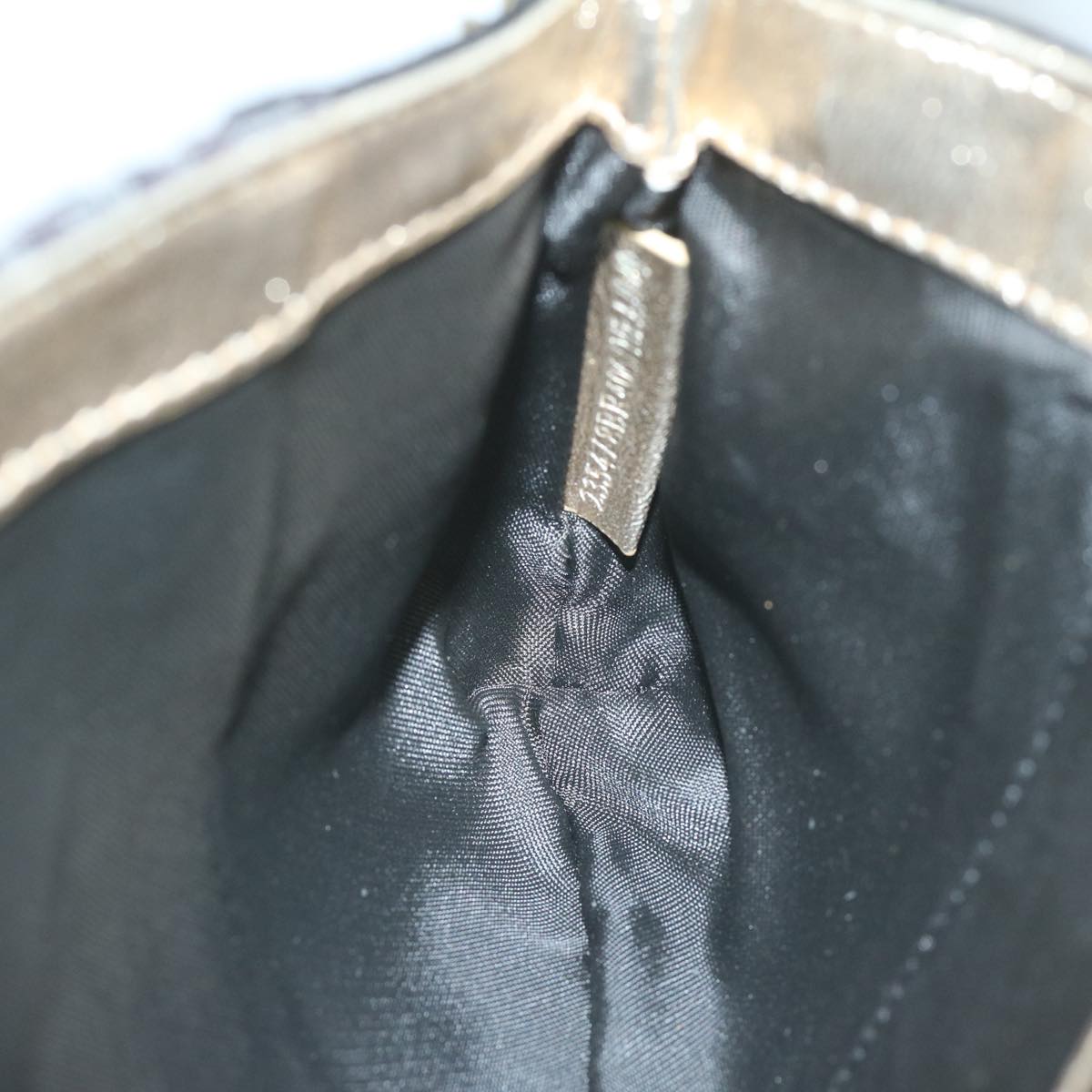 FENDI Zucchino Canvas Shoulder Bag Black60578