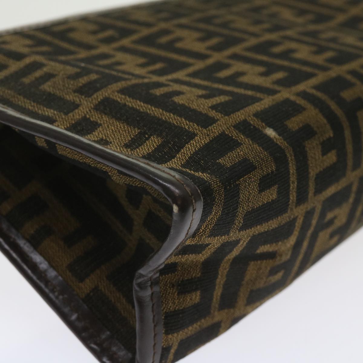 FENDI Zucca Canvas Clutch Bag Black Brown60602