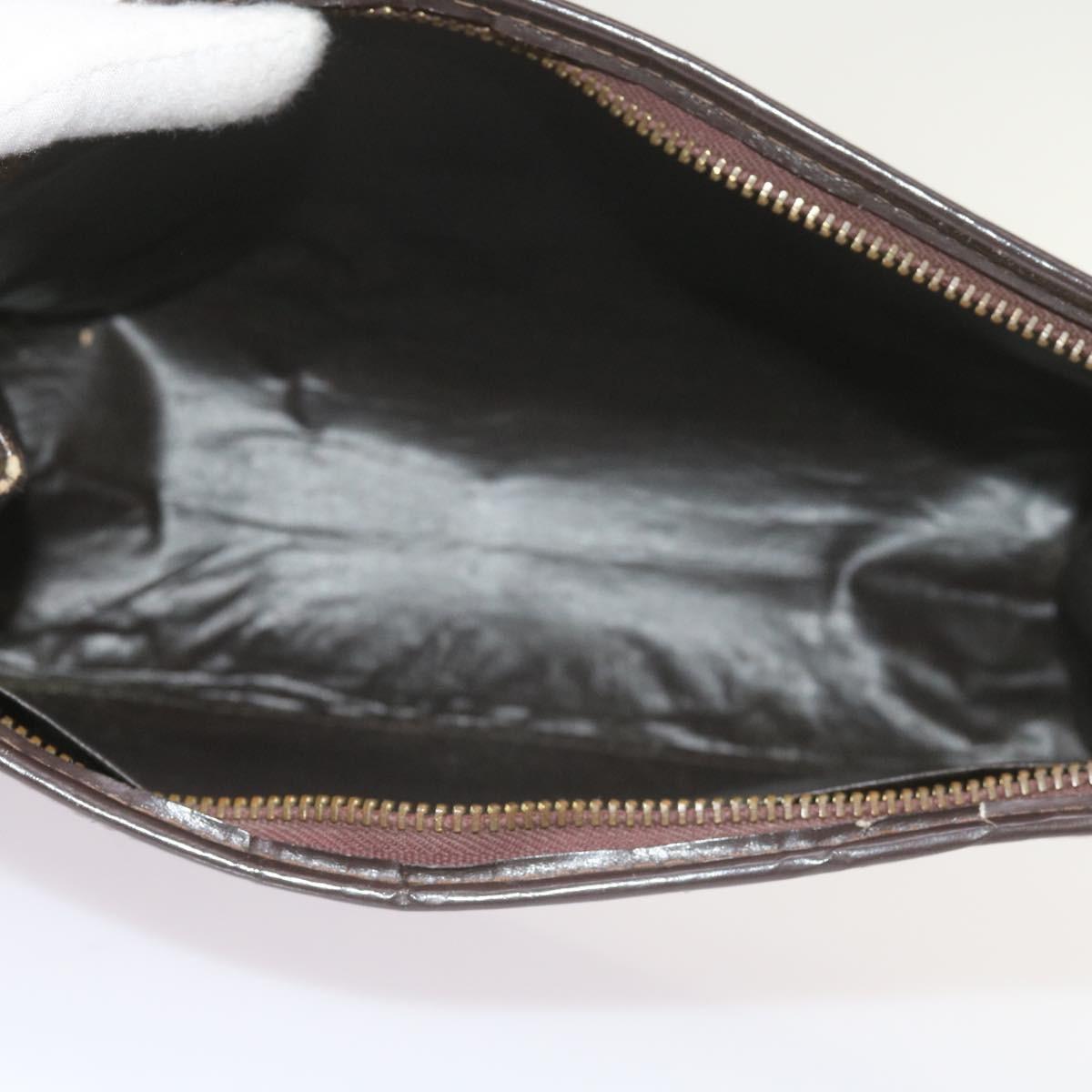 FENDI Zucca Canvas Clutch Bag Black Brown60602
