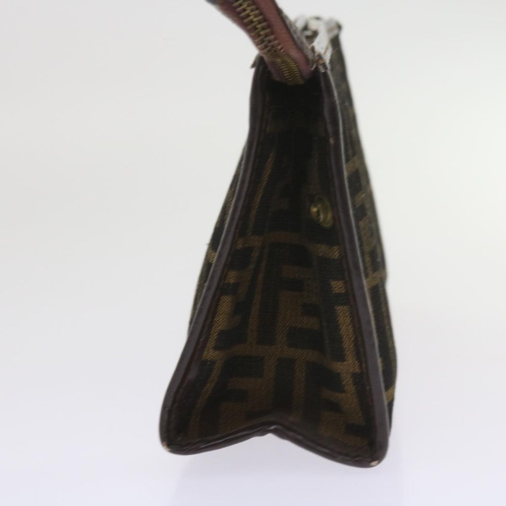 FENDI Zucca Canvas Clutch Bag Black Brown60602