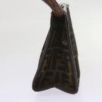 FENDI Zucca Canvas Clutch Bag Black Brown60602