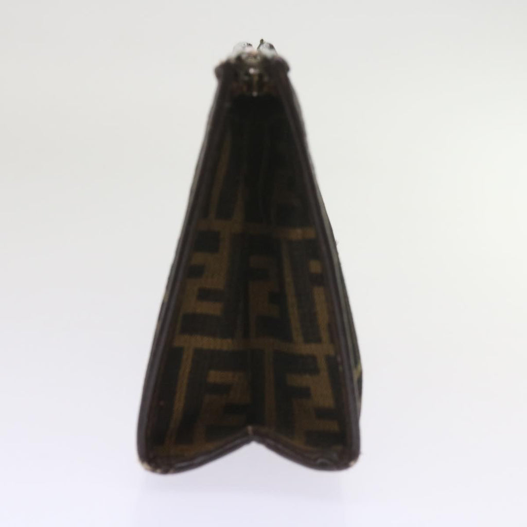FENDI Zucca Canvas Clutch Bag Black Brown60602