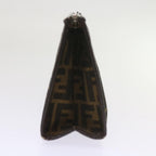 FENDI Zucca Canvas Clutch Bag Black Brown60602
