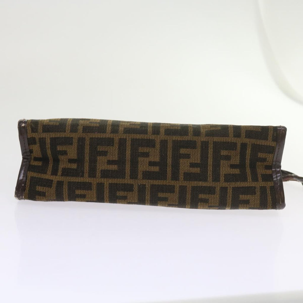 FENDI Zucca Canvas Clutch Bag Black Brown60602