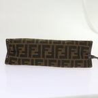 FENDI Zucca Canvas Clutch Bag Black Brown60602