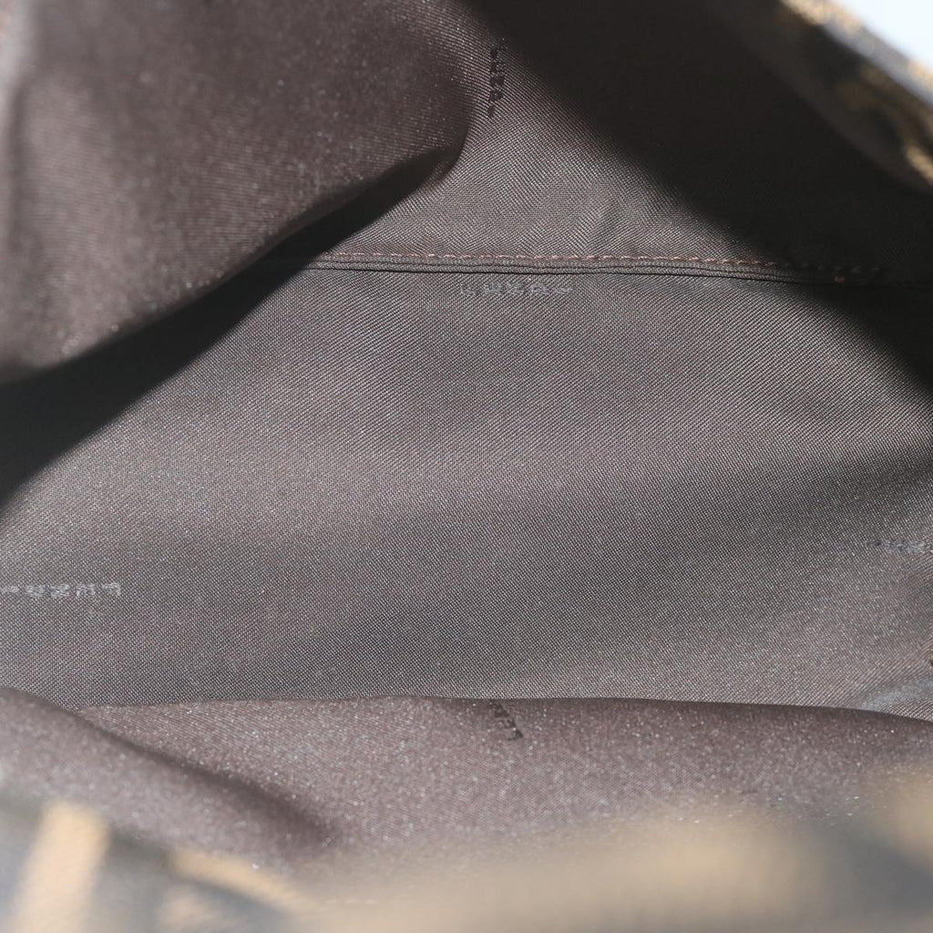 FENDI Zucca Canvas Mamma Baguette Shoulder Bag Black Brown60675